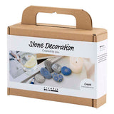 Creativ company mini hobby set décoration en pierre, bleu, 1 boîte - afbeelding 3