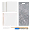 Creativ company mini hobby set décoration, sous-verres en porcelaine, bleu, 1 boîte