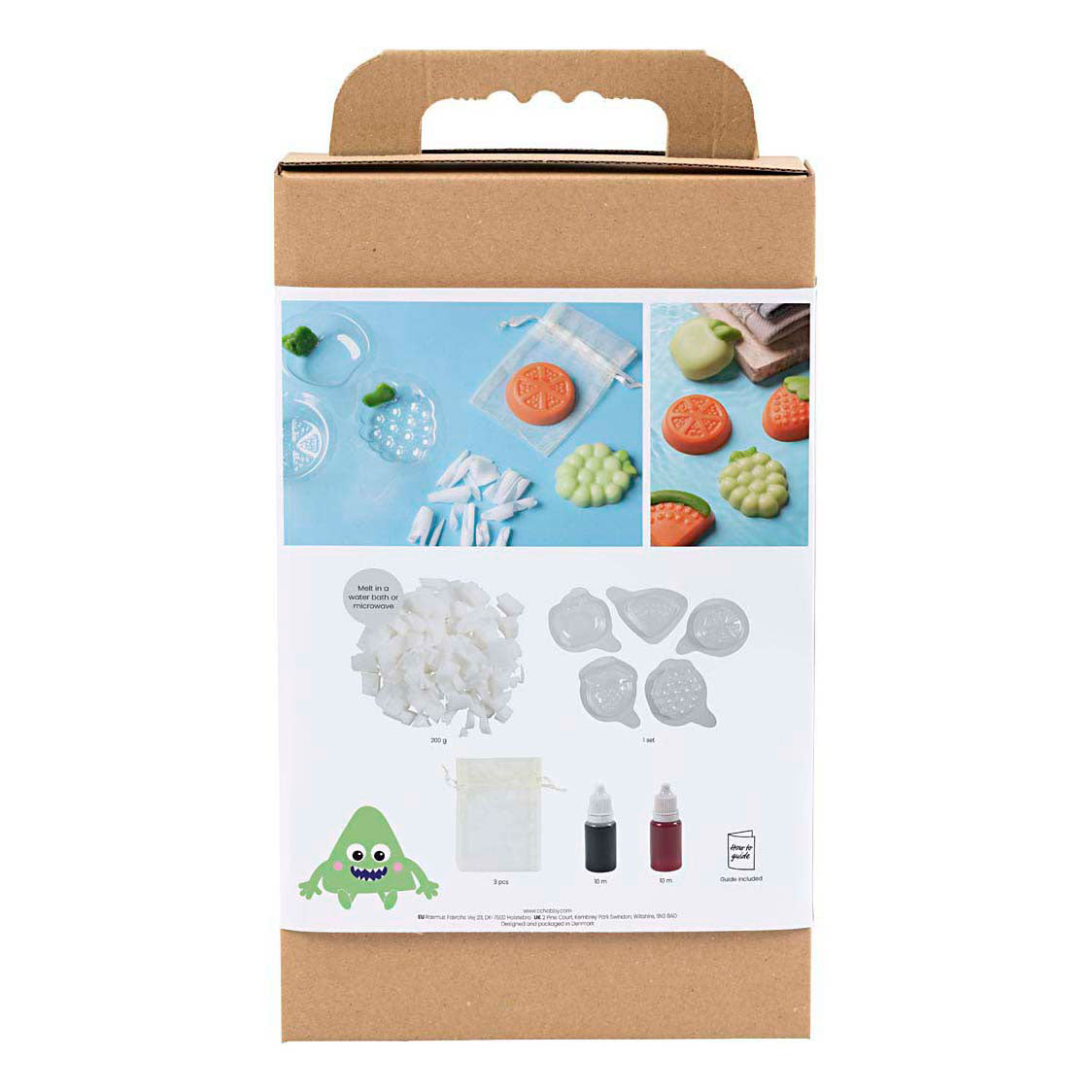 Creativ company kit de fabrication de savon, fruit, vert, orange, 1 boîte
