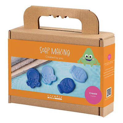 Creativ company kit de fabrication de savon, animaux marins, bleu, 1 boîte