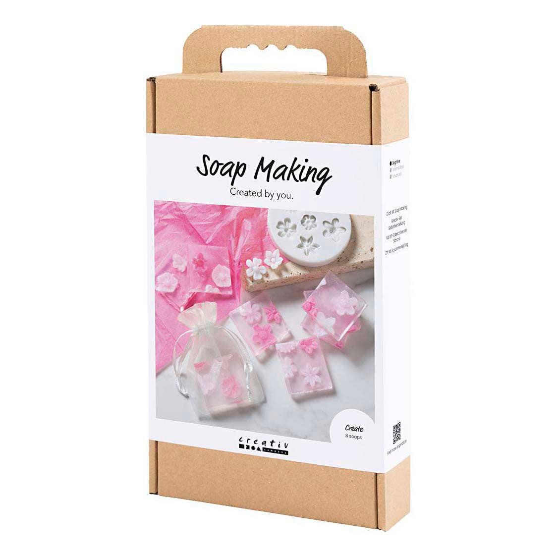 Creativ company kit de fabrication de savon, fleurs, rose, 1 boîte