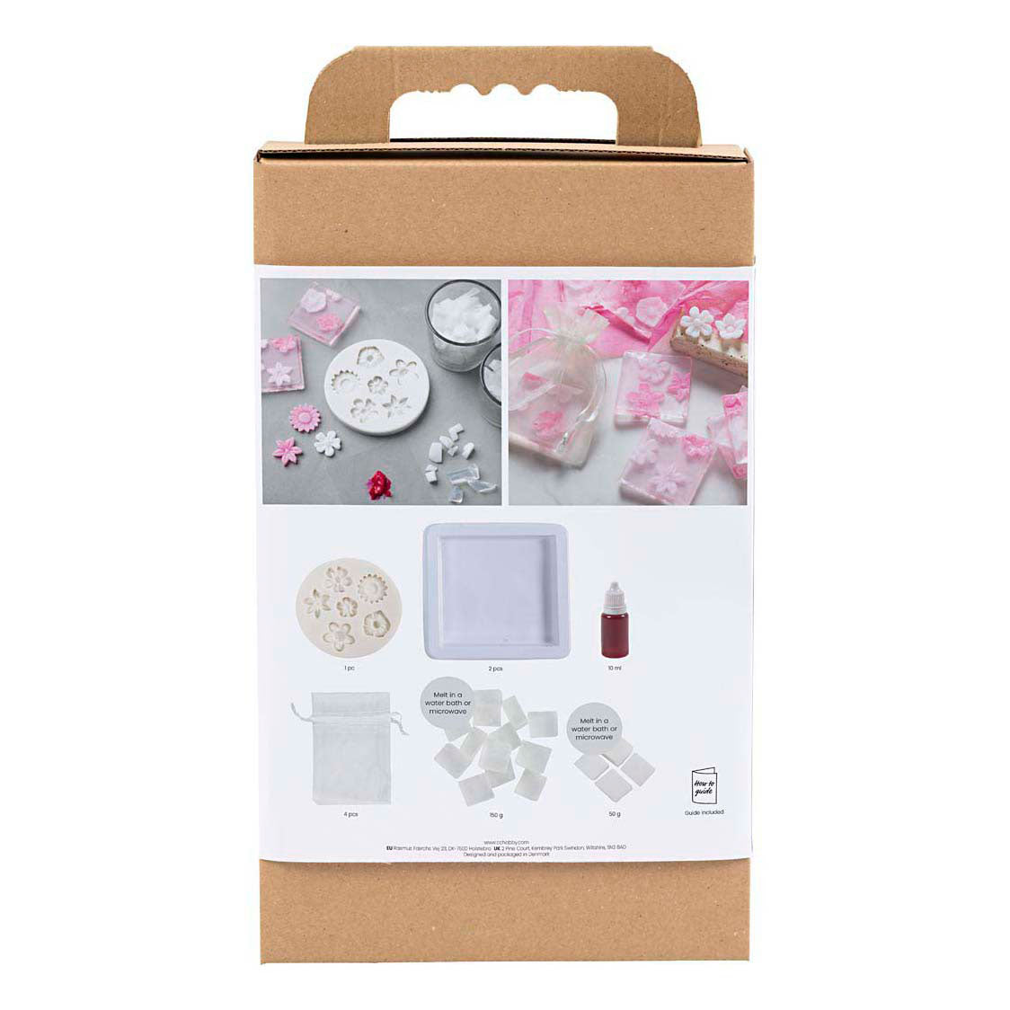 Creativ company kit de fabrication de savon, fleurs, rose, 1 boîte