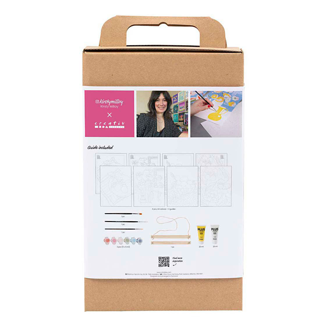 Creativ company – ensemble de couleurs, peinture par numéros, peinture acrylique, 1 boîte