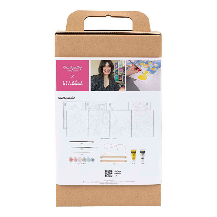Creativ company – ensemble de couleurs, peinture par numéros, peinture acrylique, 1 boîte