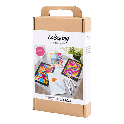 Creativ company – ensemble de couleurs, peinture par numéros, surligneurs, 1 boîte
