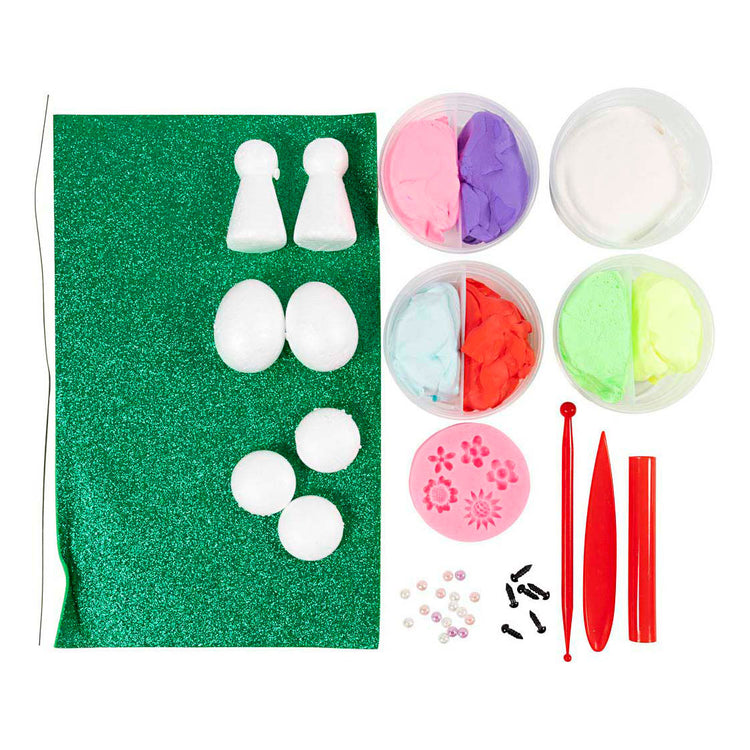 Creativ company – ensemble de loisirs de modélisation, elfe, couleurs pastel, 1 boîte