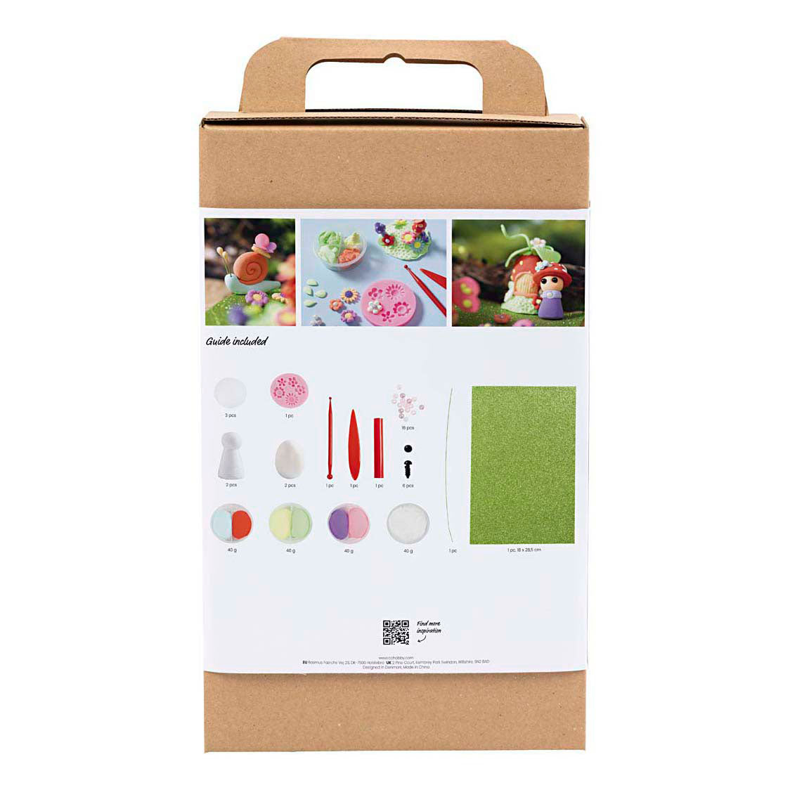 Creativ company – ensemble de loisirs de modélisation, elfe, couleurs pastel, 1 boîte