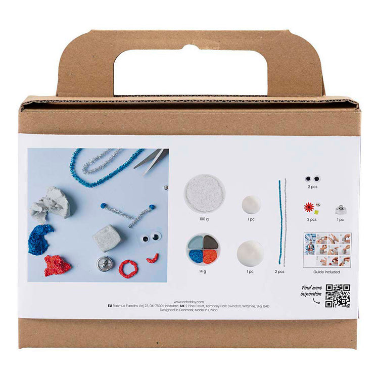 Creativ company mini hobby set sculpture, robot, bleu, gris, rouge, 1 boîte