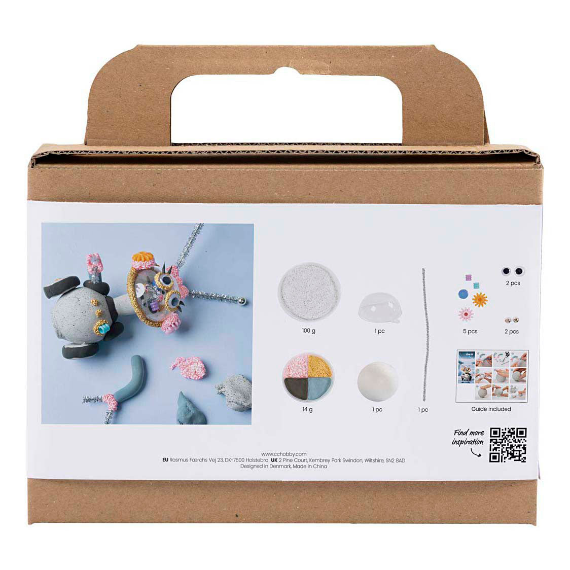 Creativ company mini hobby set robot modelage gris et rose