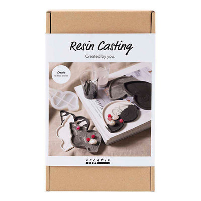 Creativ company Kit de loisirs créatifs pour moulage en résine, coquille de conque, noir, blanc, 1 boîte
