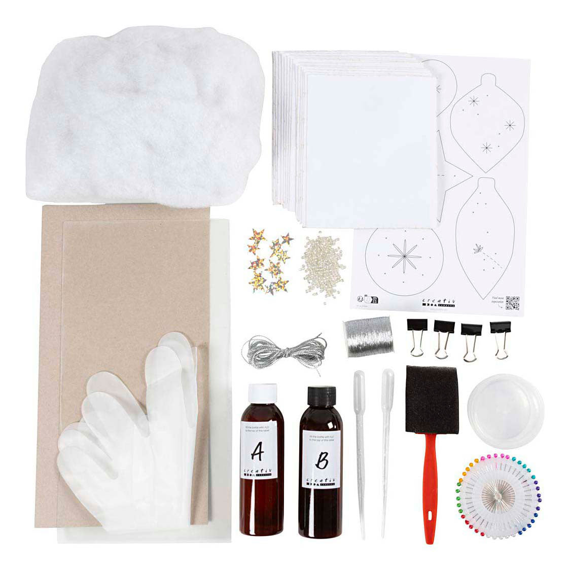 Creativ company hobby set cyanotype, décorations de Noël avec cyanotype, bleu, argent, 1 boîte