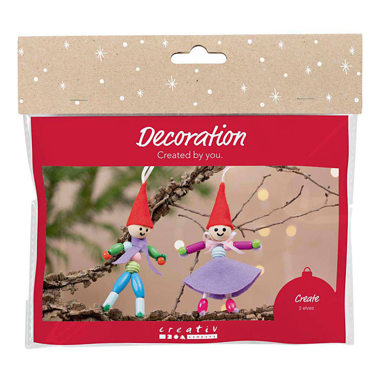 Creativ company mini kit de loisirs créatifs, nains de Noël, différentes couleurs, 1 boîte