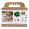 Creativ company mini hobby set décoration, sapin de Noël, différentes couleurs, 1 boîte