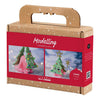 Creativ company mini kit de loisirs pour sculpter, monstre d'arbre de Noël, différentes couleurs, 1 boîte
