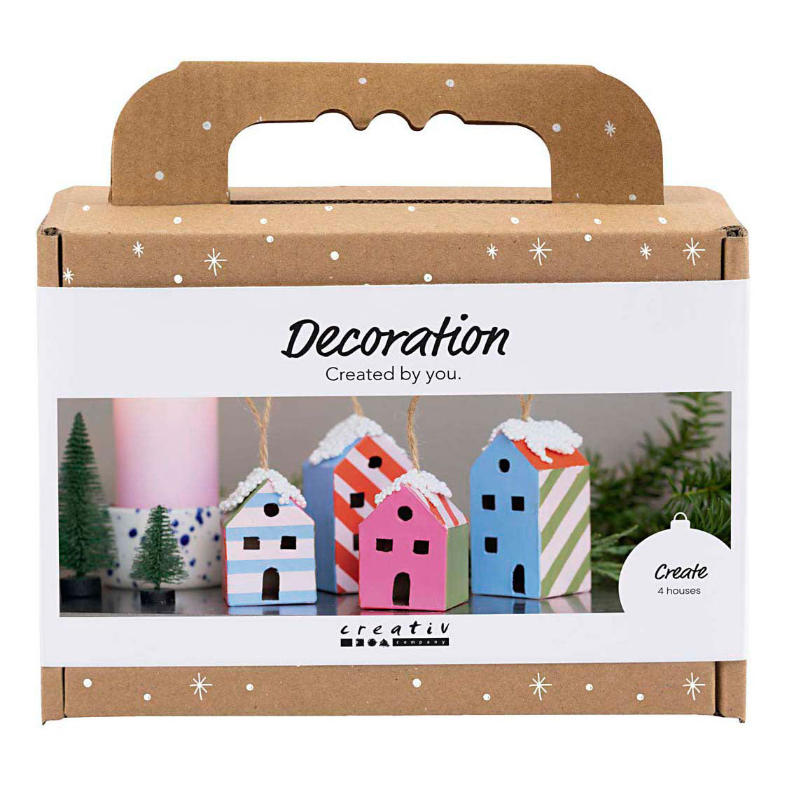Creativ company mini hobby set décoration, maisons, coloré, 1 boîte