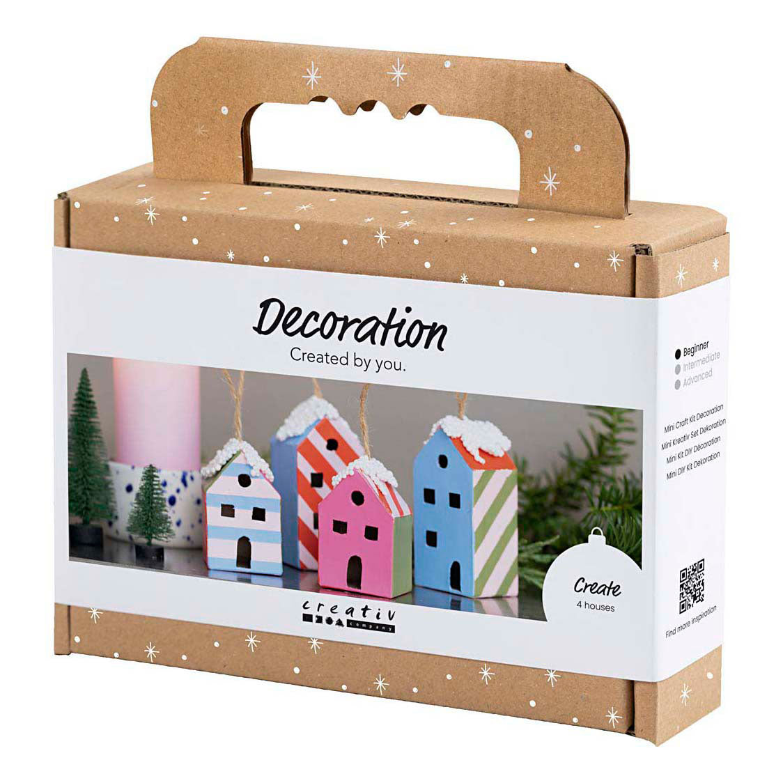 Creativ company mini hobby set décoration, maisons, coloré, 1 boîte