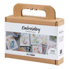Creativ company mini kit de broderie, peintures avec broderie, différentes couleurs, 1 boîte
