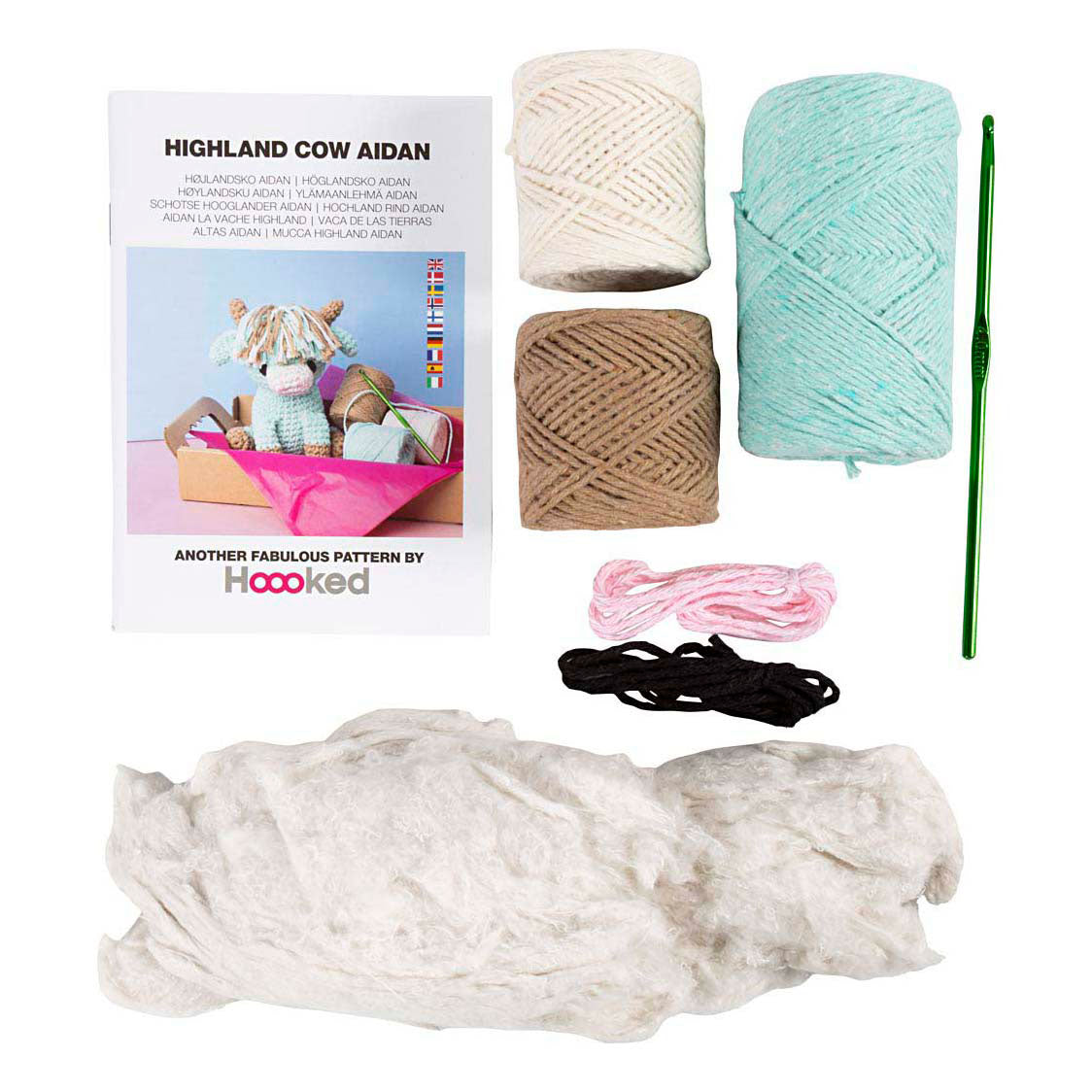 Creativ company hobby set amigurumi, vache, beige, menthe, 1 boîte