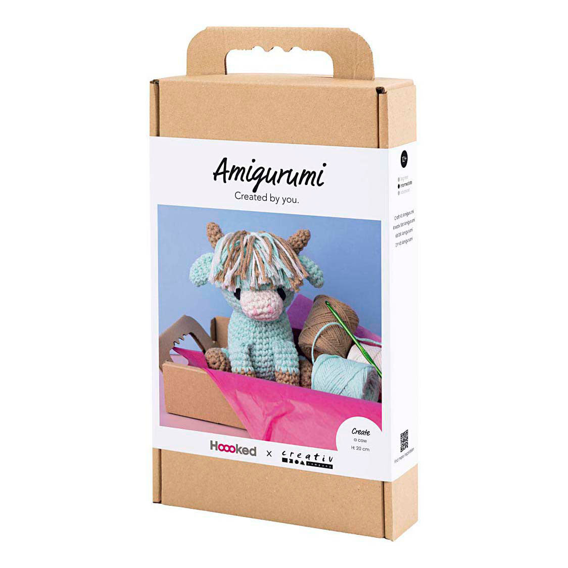 Creativ company hobby set amigurumi, vache, beige, menthe, 1 boîte