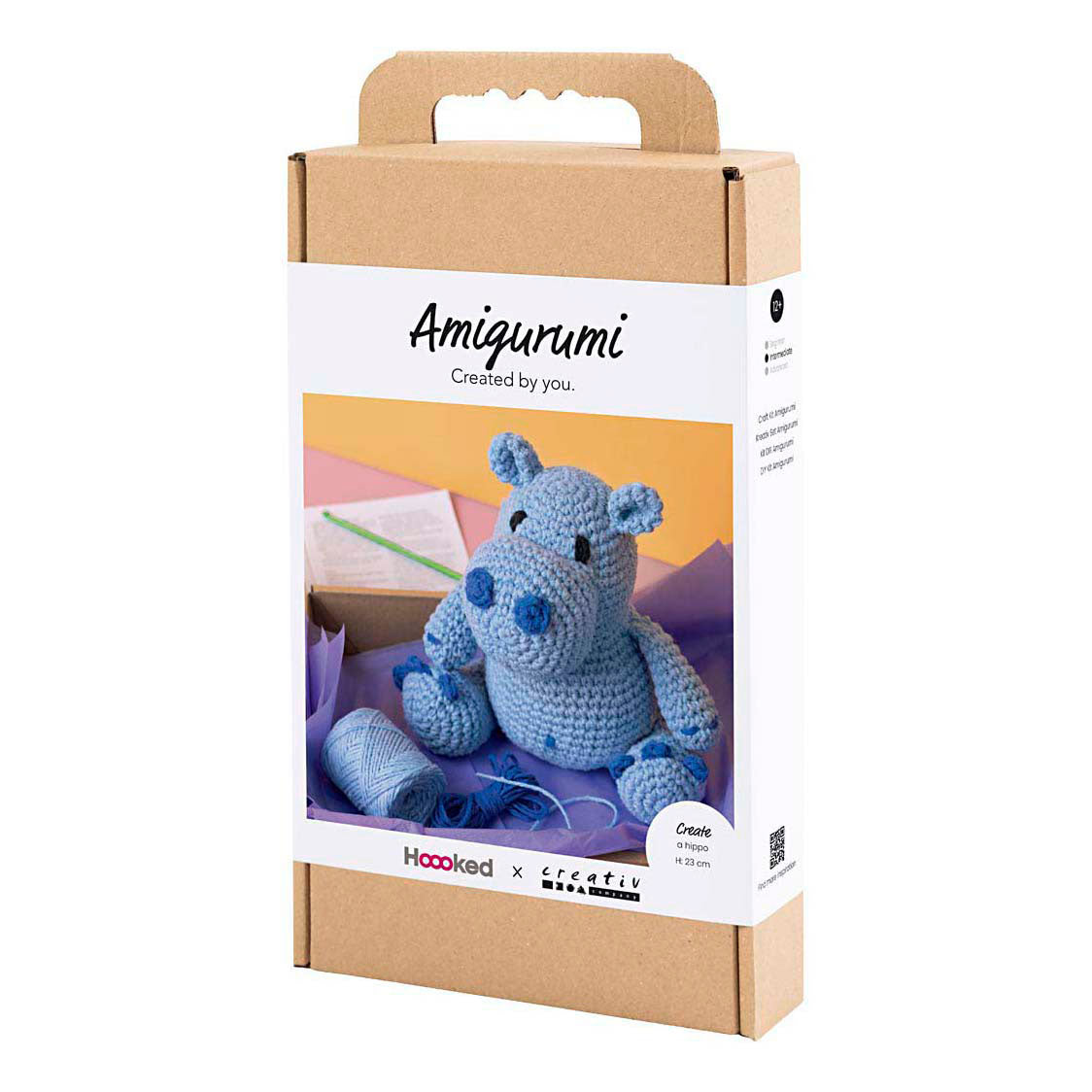 Creativ company hobby set amigurumi, hippopotame, bleu, bleu clair, 1 boîte