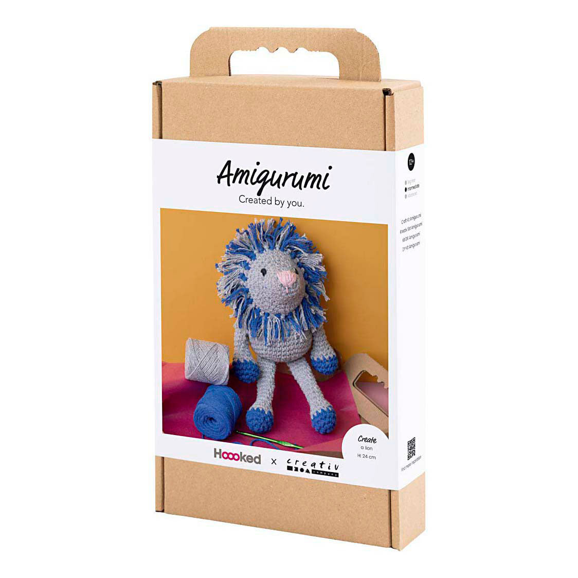 Creativ company hobby set amigurumi, lion, bleu marine, gris clair, 1 boîte