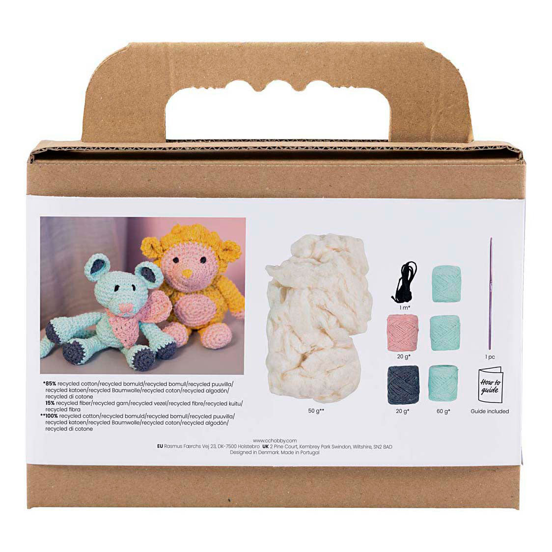Creativ company hobby set amigurumi, souris, menthe, 1 boîte