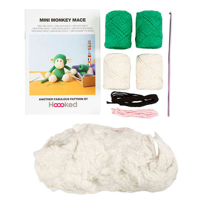 Creativ company hobby set amigurumi, singe, vert, blanc cassé, 1 boîte