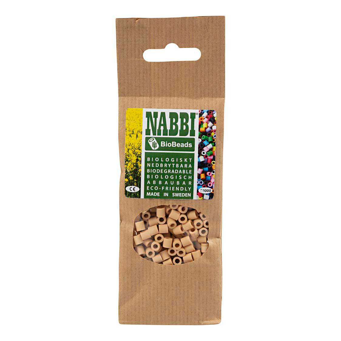 Creativ company nabbi biobeads 5x5mm crème - 1000pcs.