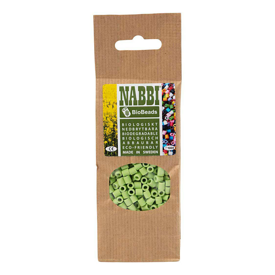Creativ company nabbi bioperles 5x5mm vert pastel - 1000pcs.