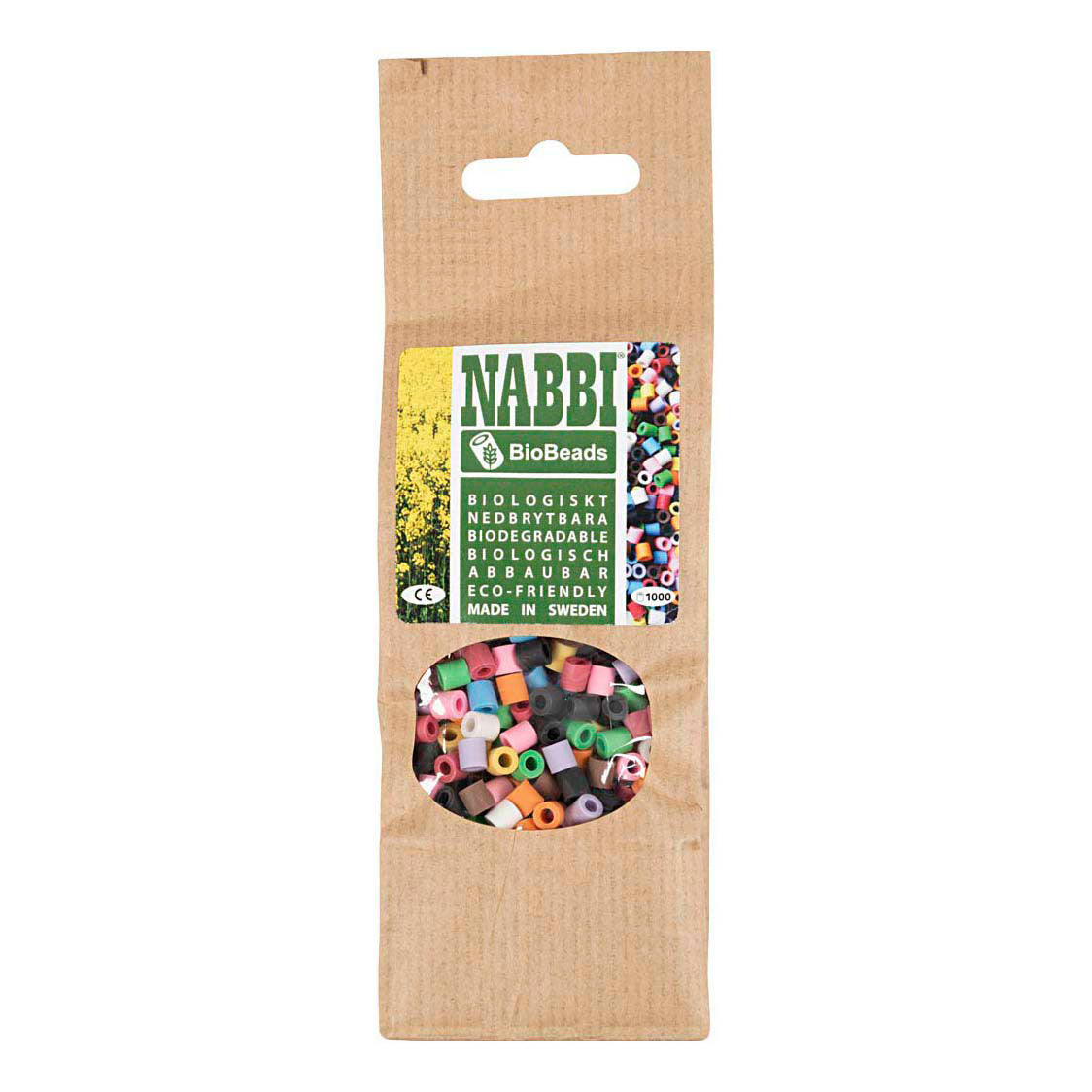 Creativ company nabbi biobeads 5x5mm différentes couleurs - 1000 pcs.