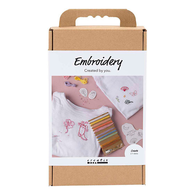 Creativ company hobby set broderie, t-shirt, blanc, 1 boîte