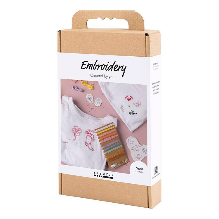 Creativ company hobby set broderie, t-shirt, blanc, 1 boîte