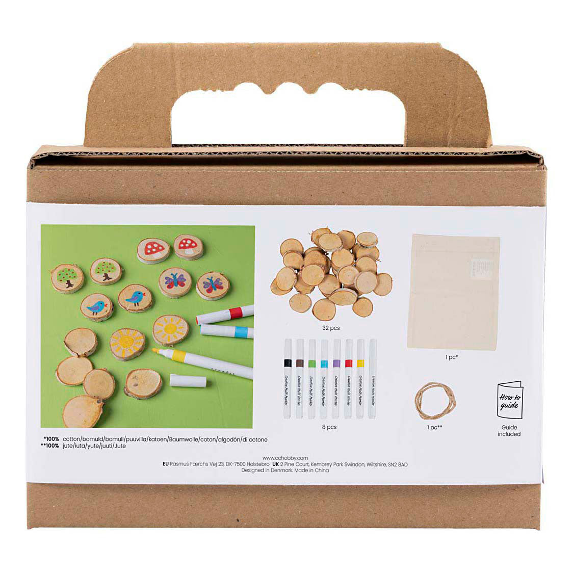 Creativ company mini hobby set dessin, jeu de mémoire et trois à la suite, différentes couleurs, 1 boîte