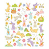 Autocollants Creativ company, lapin de Pâques, feuille 15x16,5 cm, env. 50 pièces, 1 feuille