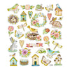 Autocollants Creativ Company, printemps et Pâques, feuille 15x16,5 cm, env. 34 pièces, 1 feuille