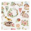 Autocollants Creativ Company, printemps et Pâques, feuille 15x16,5 cm, env. 34 pièces, 1 feuille