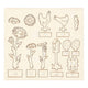 Creativ company figurines en bois DIY, l : 15,5 cm, l : 17 cm, épaisseur 3 mm, 1 boîte