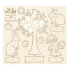 Creativ company figurines en bois DIY, l : 15,5 cm, l : 17 cm, épaisseur 3 mm, 1 boîte