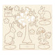 Creativ company figurines en bois DIY, l : 15,5 cm, l : 17 cm, épaisseur 3 mm, 1 boîte