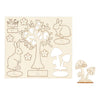 Creativ company figurines en bois DIY, l : 15,5 cm, l : 17 cm, épaisseur 3 mm, 1 boîte