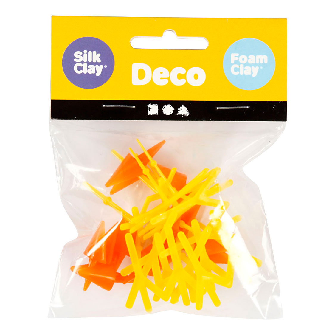 Creativ company becs et pattes de poulet, h: 28 mm, l: 30+37 mm, orange, jaune, 8 set 1 boîte