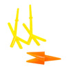 Creativ company becs et pattes de poulet, h: 28 mm, l: 30+37 mm, orange, jaune, 8 set 1 boîte