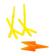 Creativ company becs et pattes de poulet, h: 28 mm, l: 30+37 mm, orange, jaune, 8 set 1 boîte