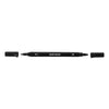 Marqueurs textiles Creativ company, largeur de trait 2,3 + 3,6 mm, noirs, 6 pièces 1 boîte