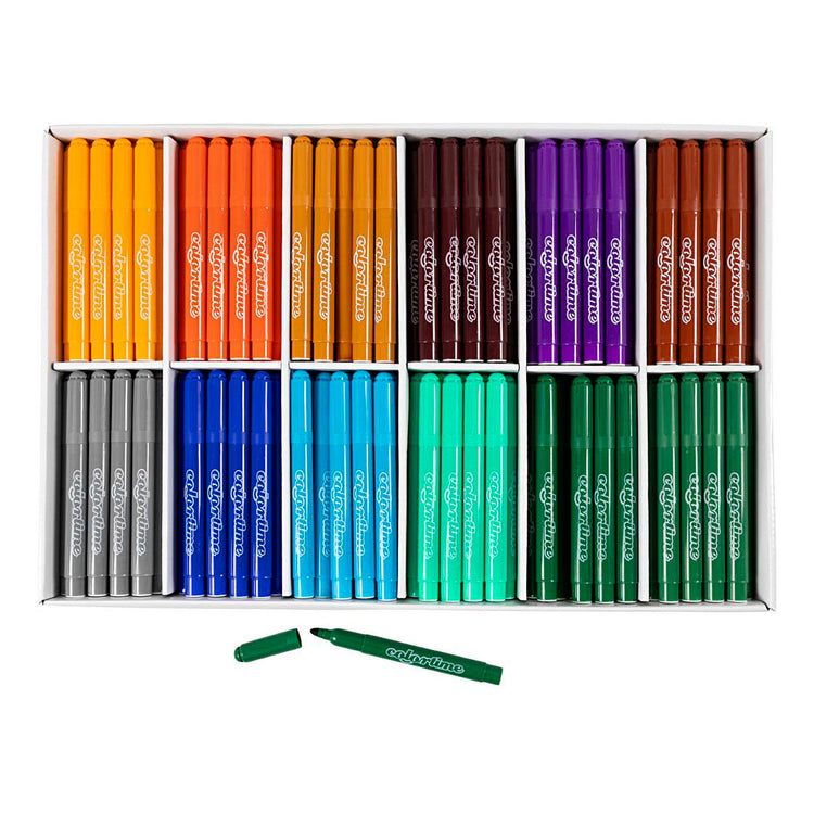Marqueurs Colortime, largeur de trait 5 mm, couleurs supplémentaires, 12x24 pièces, 1 boîte