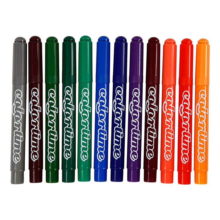 Marqueurs Colortime, largeur de trait 5 mm, couleurs supplémentaires, 12 pièces, 1 boîte