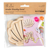 Creativ company Forme en bois avec trous, arc-en-ciel, coquillage, papillon, taille 7,5-13 cm, 6 pièces 1 boîte