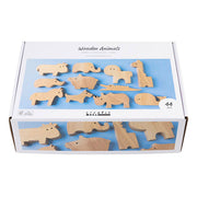 Creativ company animaux en bois, ferme et safari, h : 3-14,5 cm, épaisseur 2 cm, 44 pièces 1 boîte - afbeelding 2