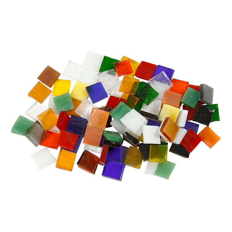 Carreaux de mosaïque en verre Creativ company, format 10x10 mm, épaisseur 3 mm, env. 700 pièces, 454 gr 1 boîte