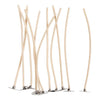 Mèches pour bougies en bougeoir, adaptées aux bougeoirs d'un diamètre de 20-65 mm, L : 110 mm, épaisseur 2 mm, 10 pièces 1 boîte